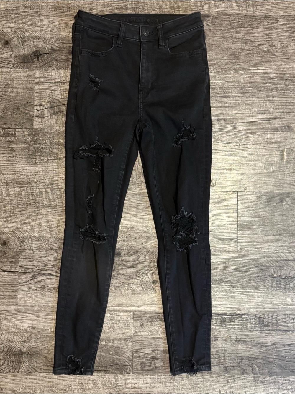 American Eagle Jeans Women’s 2 Short Black High Rise Jegging